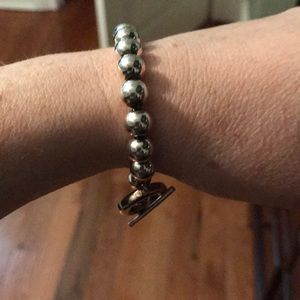 Silver bead bracelet